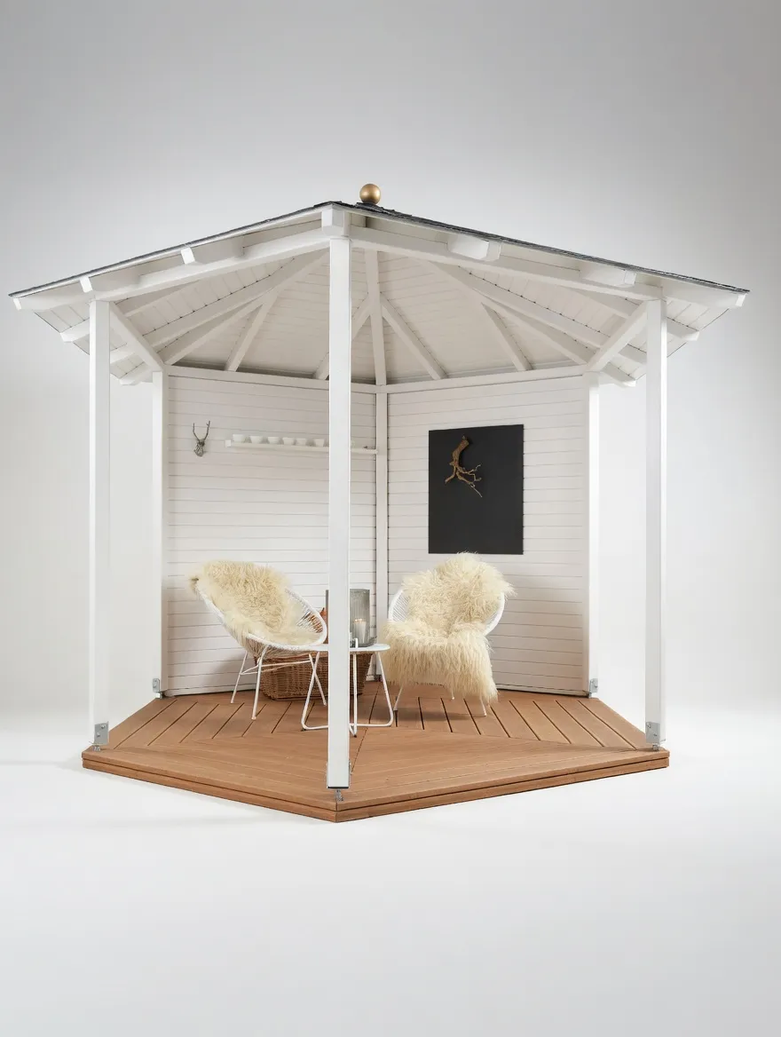 3D-Modellierung eines Gartenpavillons